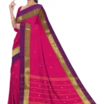 Chettinad Cotton Putta Saree Without Blouse(Red Colour)
