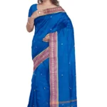 Chettinad Cotton Putta Saree Without Blouse (Blue Colour)