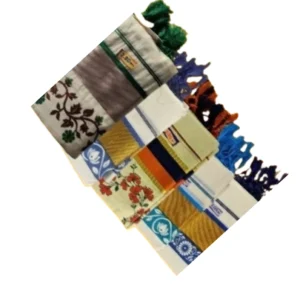 Kerala Cotton Kasavu Printed Set Mundu