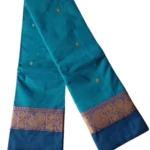 Chettinad Cotton Putta Saree Without Blouse (Blue Colour)