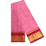 Chettinad Cotton Putta Saree With Running Blouse ( Rose Colour)