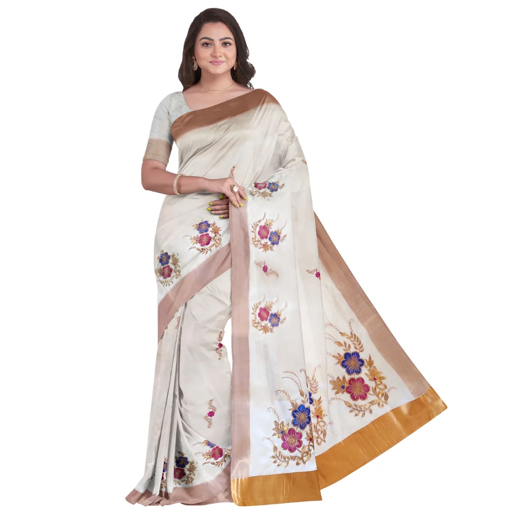Embroidery saree