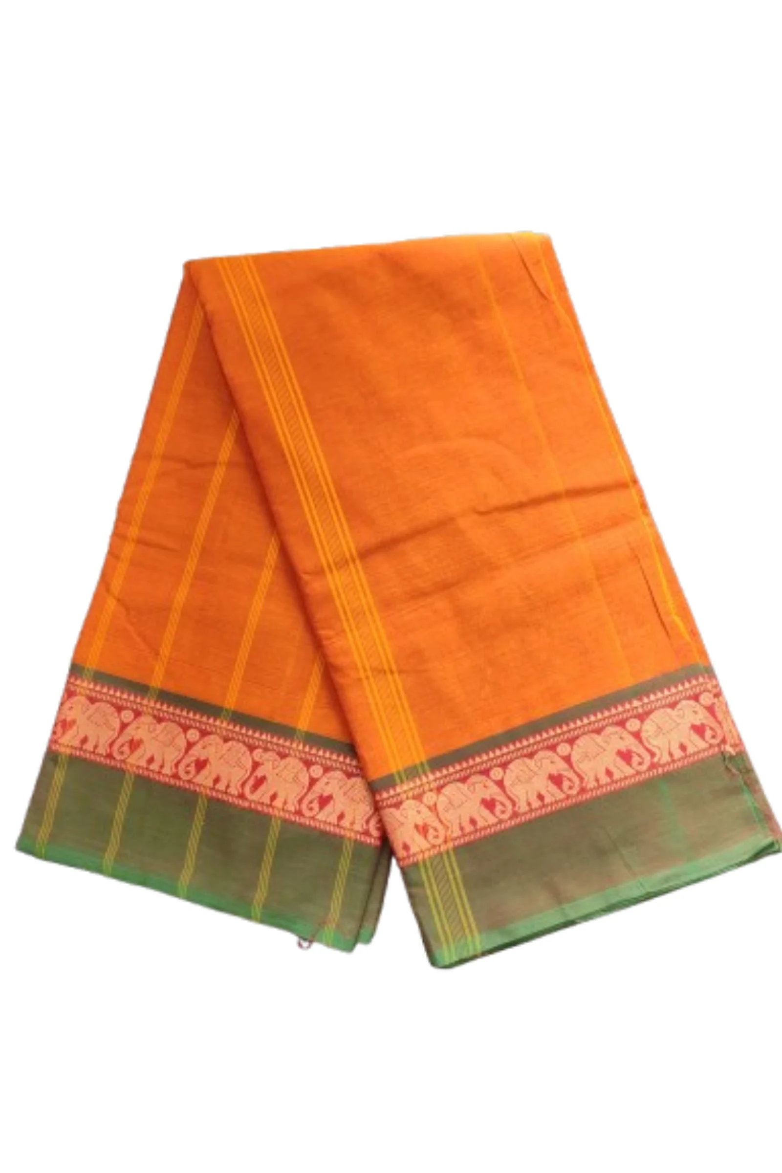 Madisar Cotton Saree Without Blouse (Maroon Colour)
