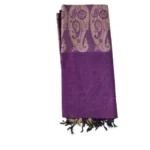 Negamam Cotton Saree With Running Blouse Purple Colour