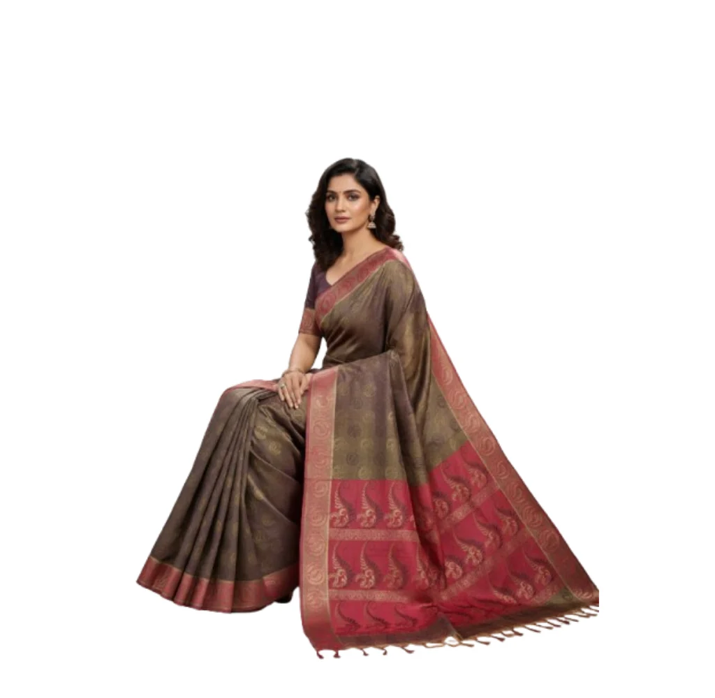 Negamam Cotton Saree With Running Blouse Light Green Colour