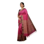 Negamam Cotton Saree With Running Blouse Rose Colour